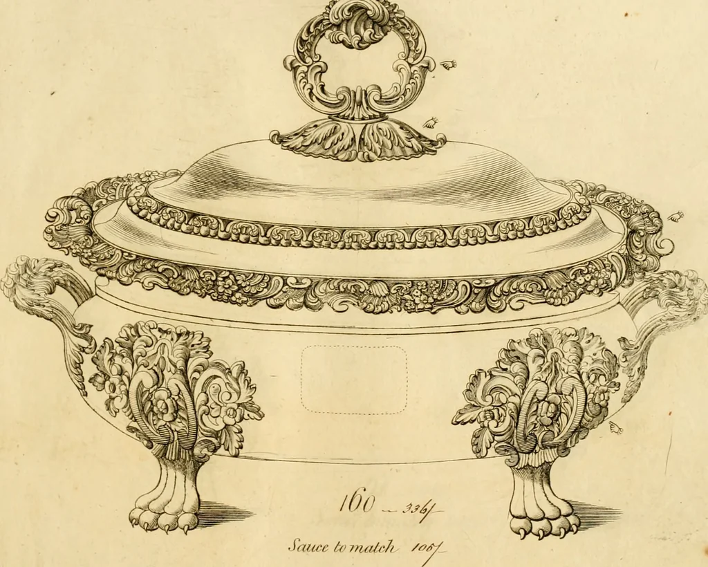 An illustration from [Book of silver patterns], 1820, leaf 146