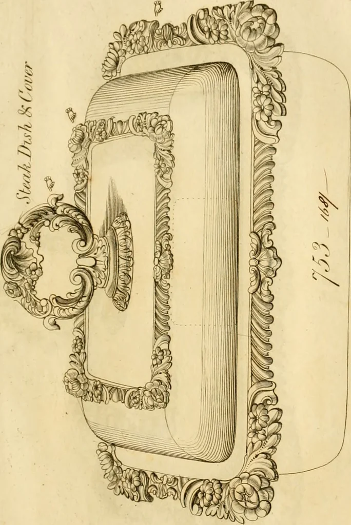 An illustration from [Book of silver patterns], 1820, leaf 158
