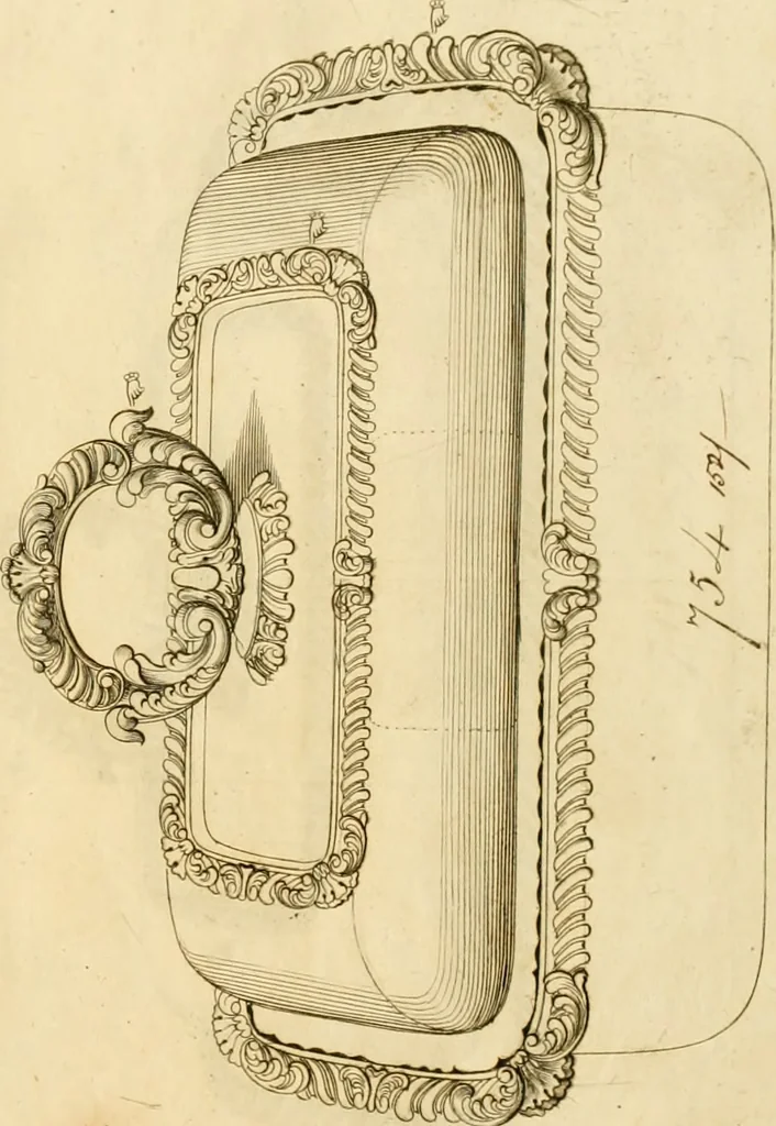 An illustration from [Book of silver patterns], 1820, leaf 158