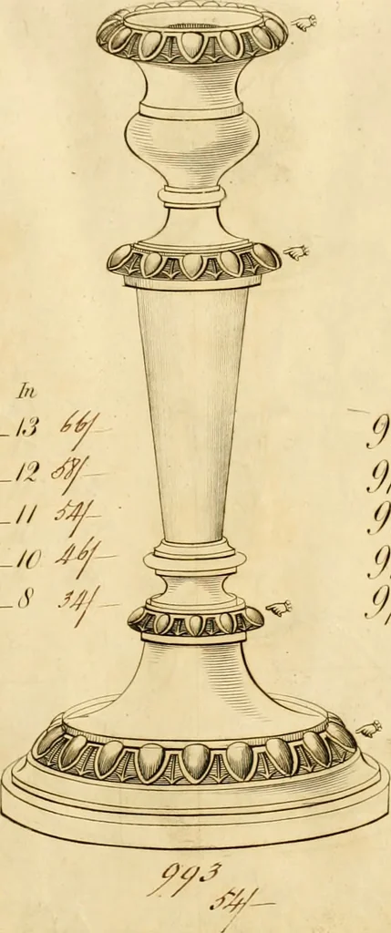 An illustration from [Book of silver patterns], 1820, leaf 16