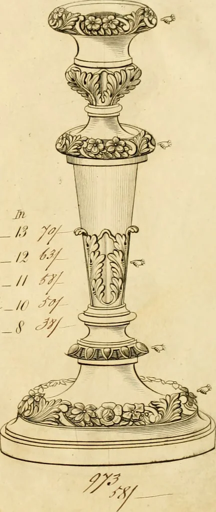 An illustration from [Book of silver patterns], 1820, leaf 16