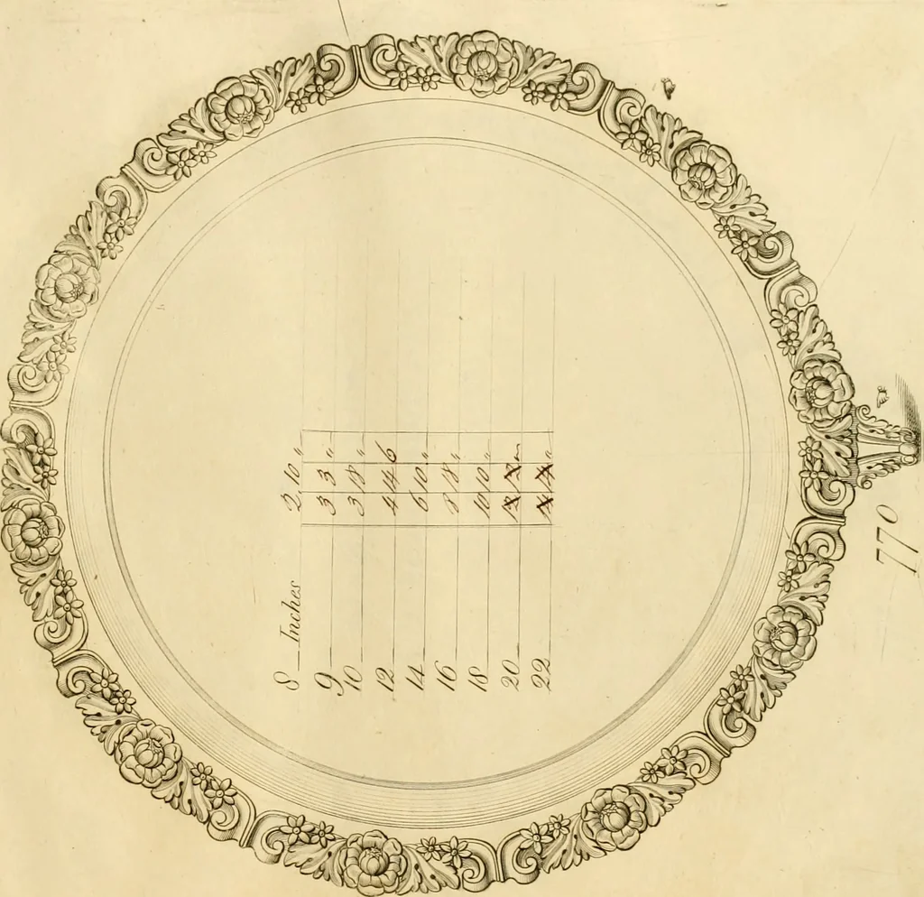 An illustration from [Book of silver patterns], 1820, leaf 186