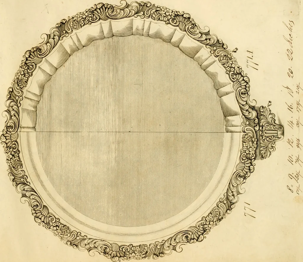 An illustration from [Book of silver patterns], 1820, leaf 190