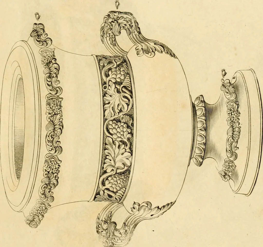 An illustration from [Book of silver patterns], 1820, leaf 204