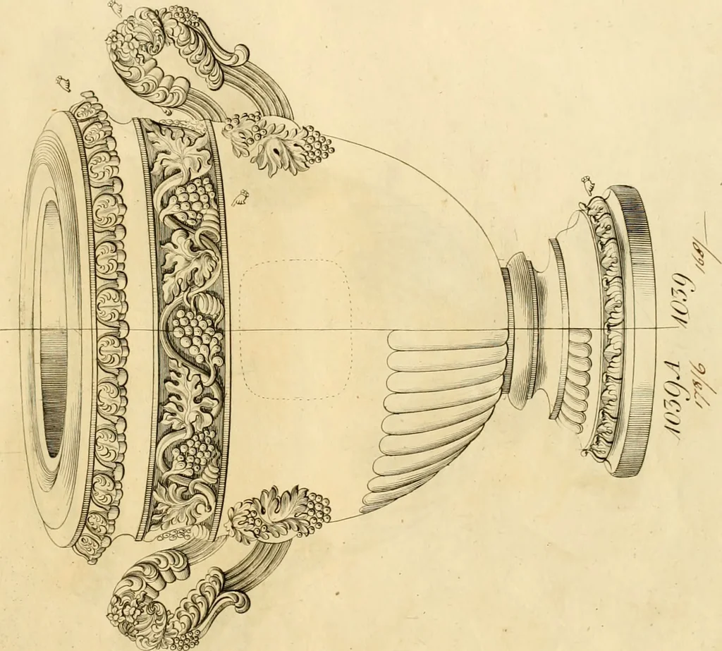 An illustration from [Book of silver patterns], 1820, leaf 206