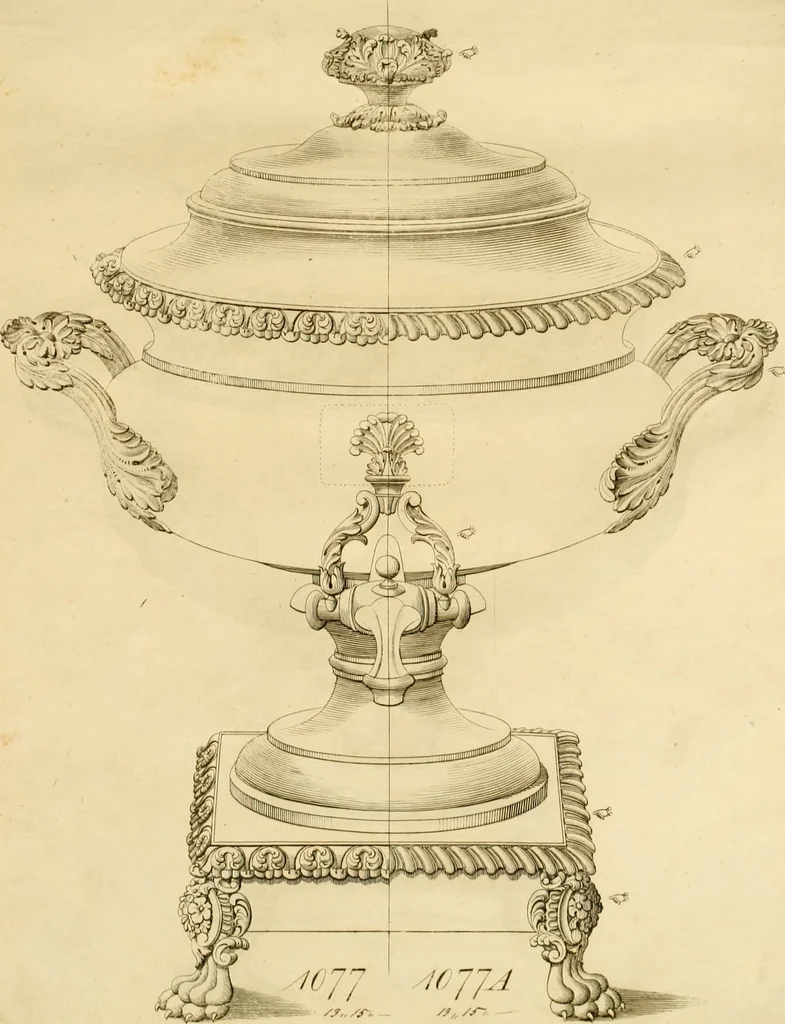 An illustration from [Book of silver patterns], 1820, leaf 222