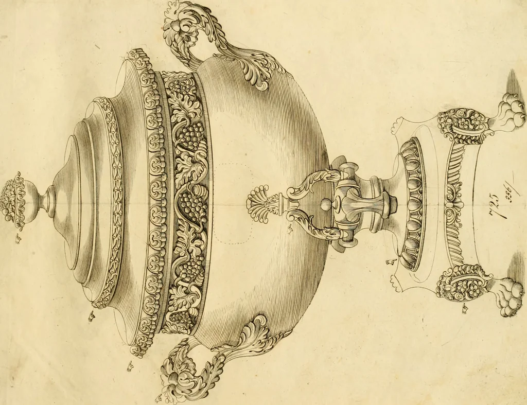 An illustration from [Book of silver patterns], 1820, leaf 224