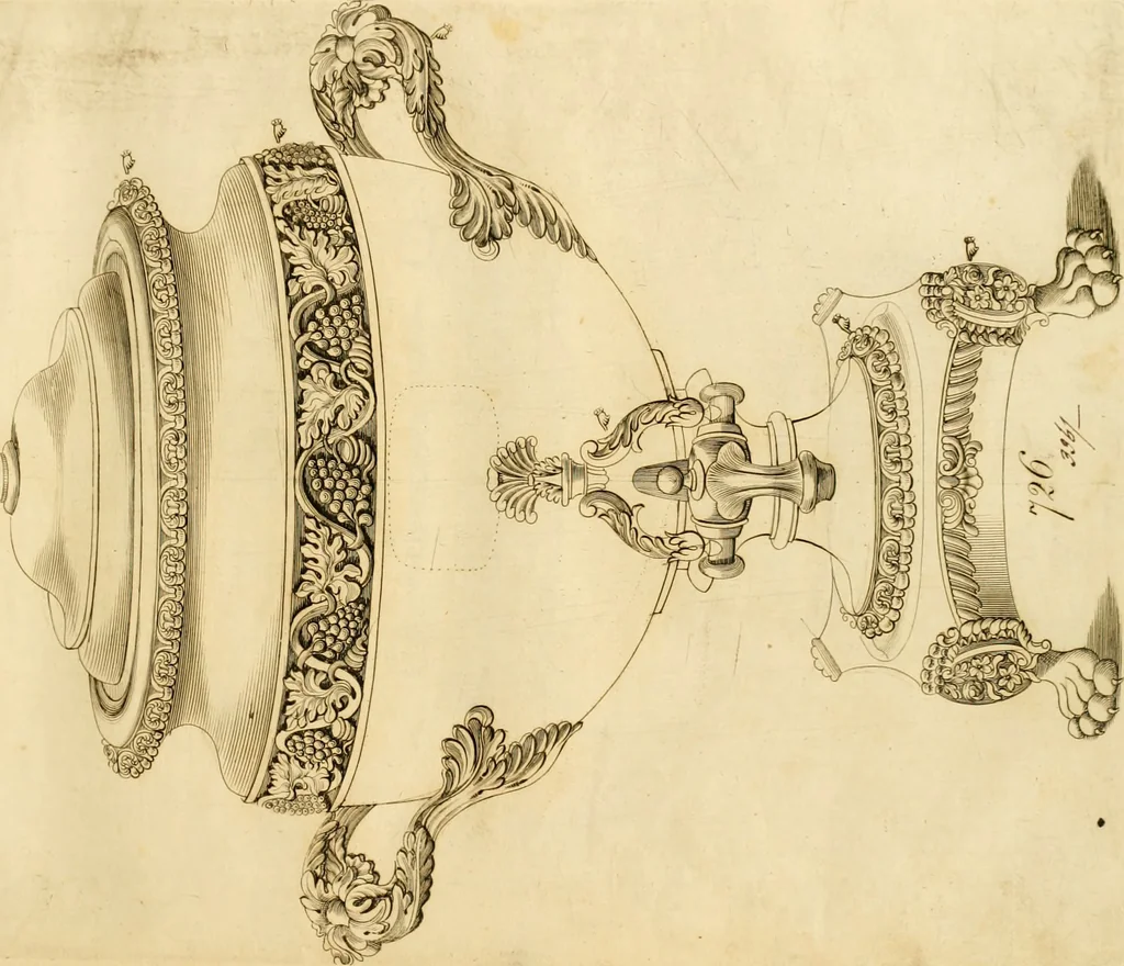 An illustration from [Book of silver patterns], 1820, leaf 226