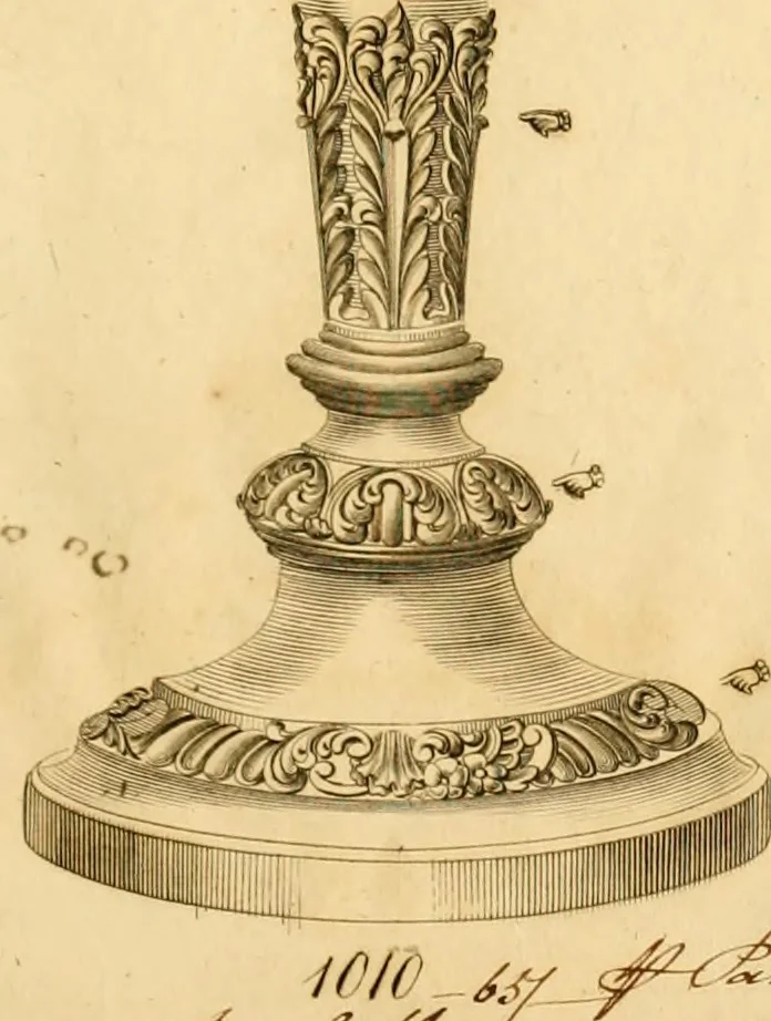 An illustration from [Book of silver patterns], 1820, leaf 24