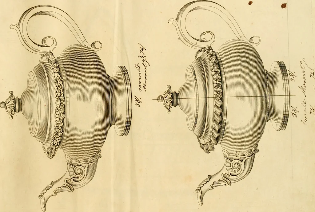 An illustration from [Book of silver patterns], 1820, leaf 252