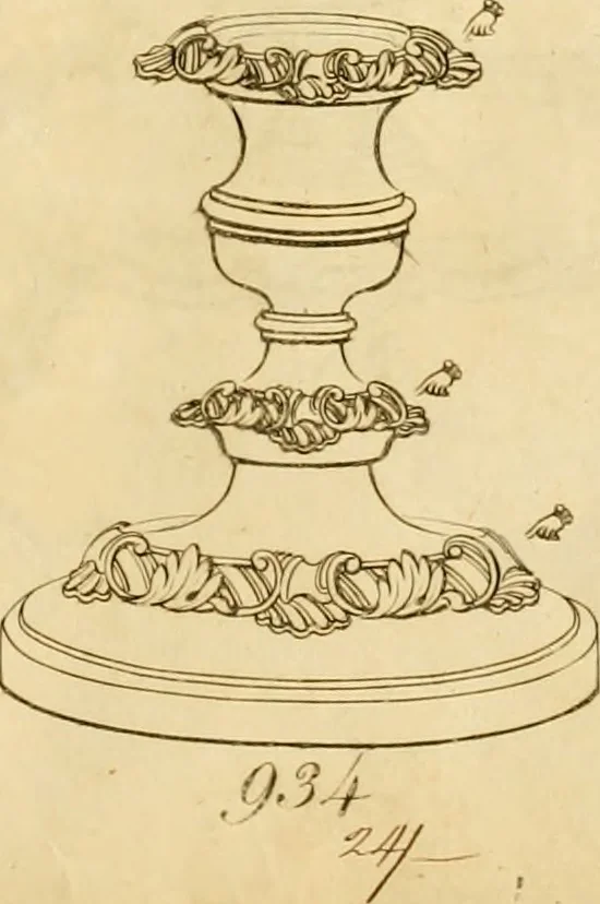 An illustration from [Book of silver patterns], 1820, leaf 38