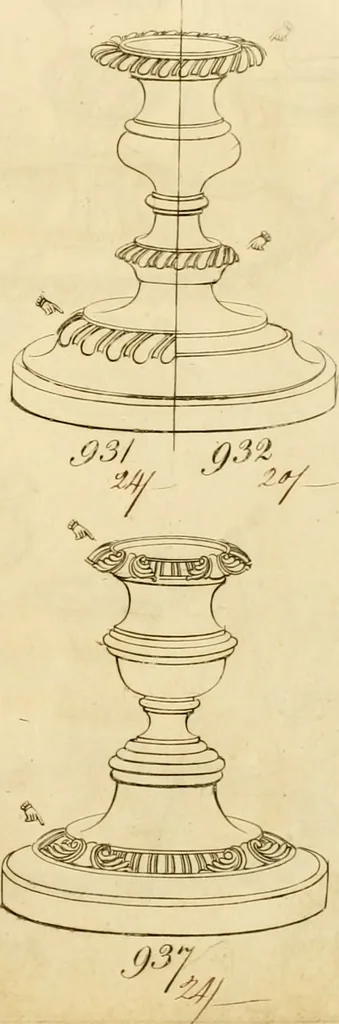An illustration from [Book of silver patterns], 1820, leaf 38