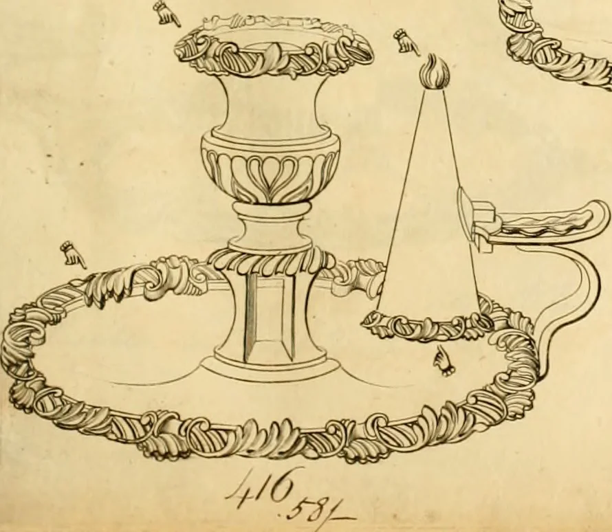 An illustration from [Book of silver patterns], 1820, leaf 42