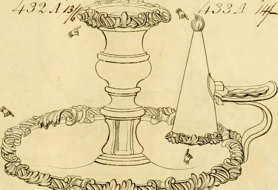 An illustration from [Book of silver patterns], 1820, leaf 42