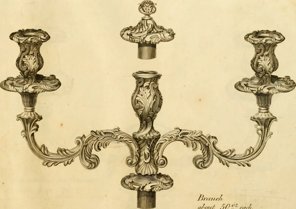 An illustration from [Book of silver patterns], 1820, leaf 46