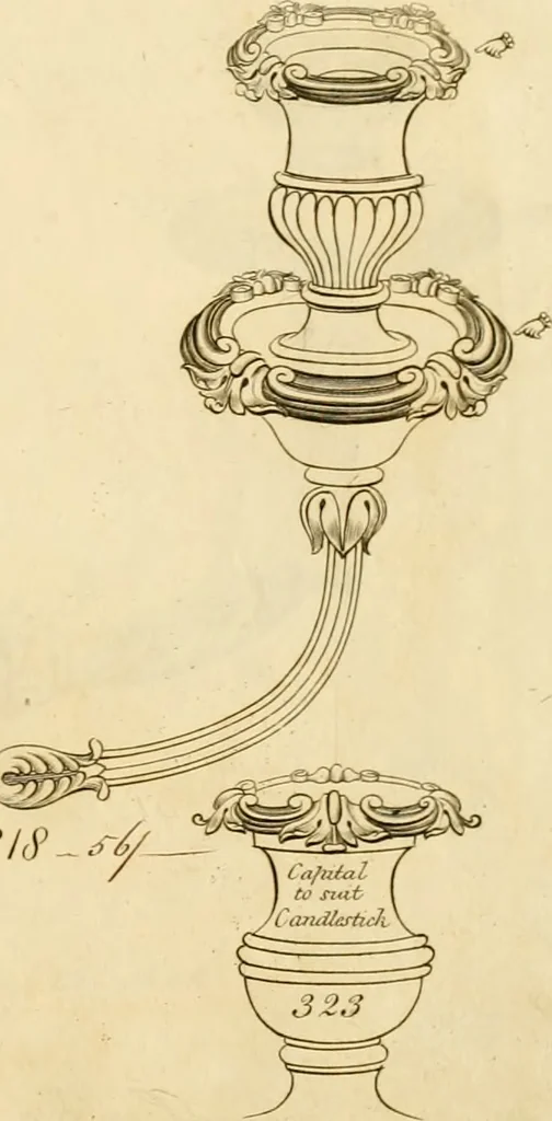An illustration from [Book of silver patterns], 1820, leaf 48