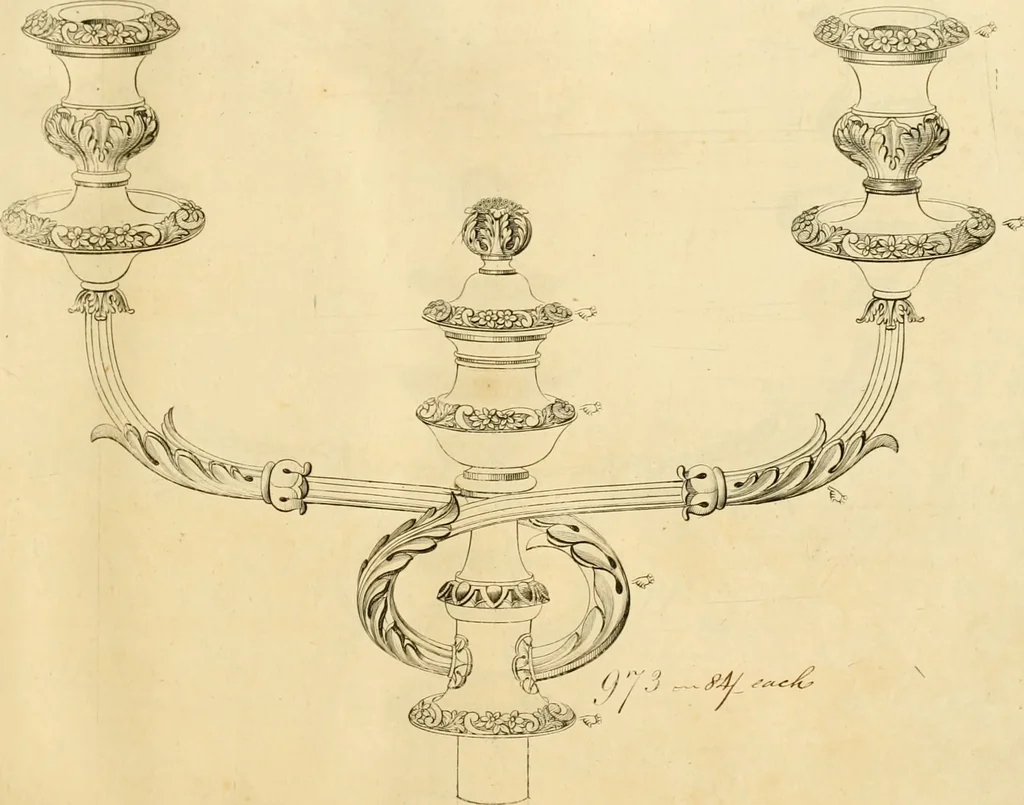 An illustration from [Book of silver patterns], 1820, leaf 50