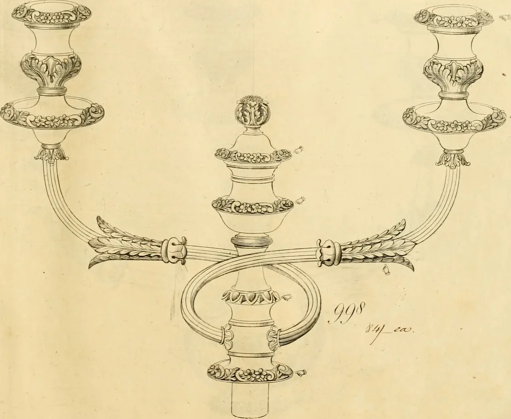 An illustration from [Book of silver patterns], 1820, leaf 52
