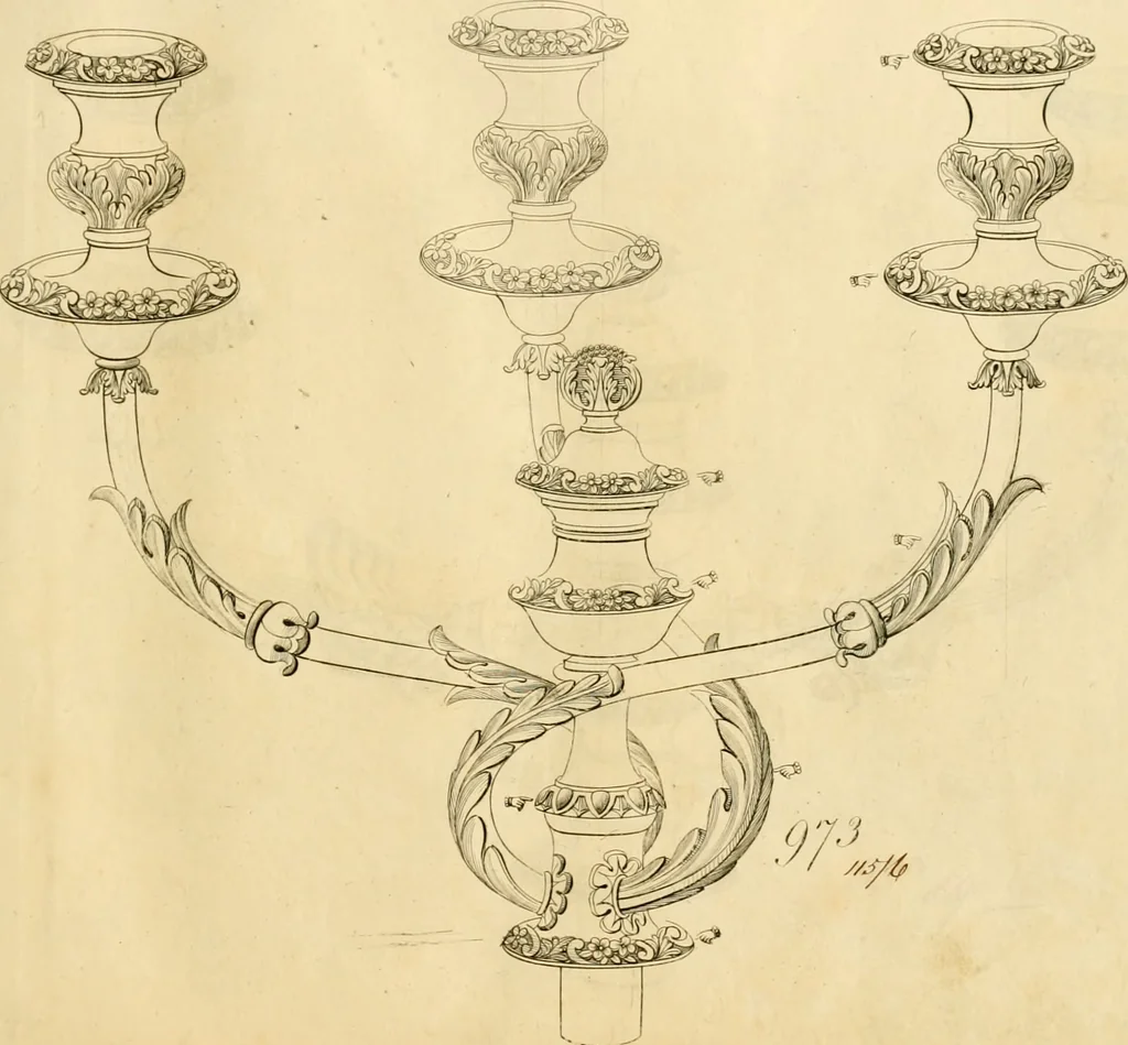 An illustration from [Book of silver patterns], 1820, leaf 54