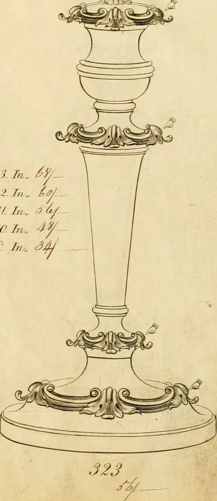 An illustration from [Book of silver patterns], 1820, leaf 6