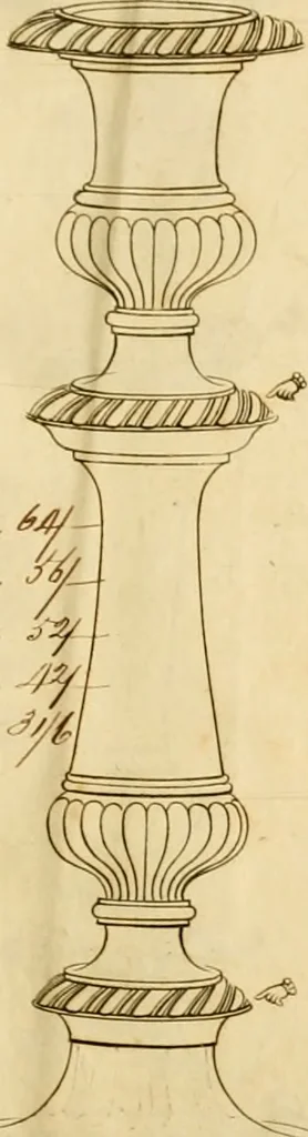 An illustration from [Book of silver patterns], 1820, leaf 6