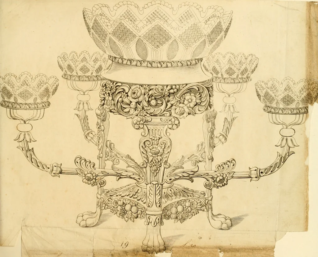 An illustration from [Book of silver patterns], 1820, leaf 68