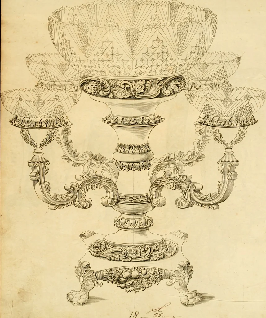 An illustration from [Book of silver patterns], 1820, leaf 70