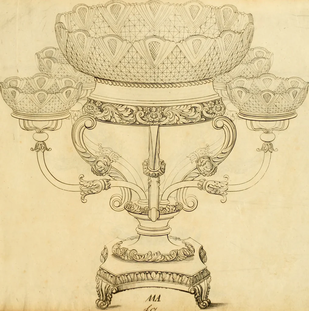 An illustration from [Book of silver patterns], 1820, leaf 72