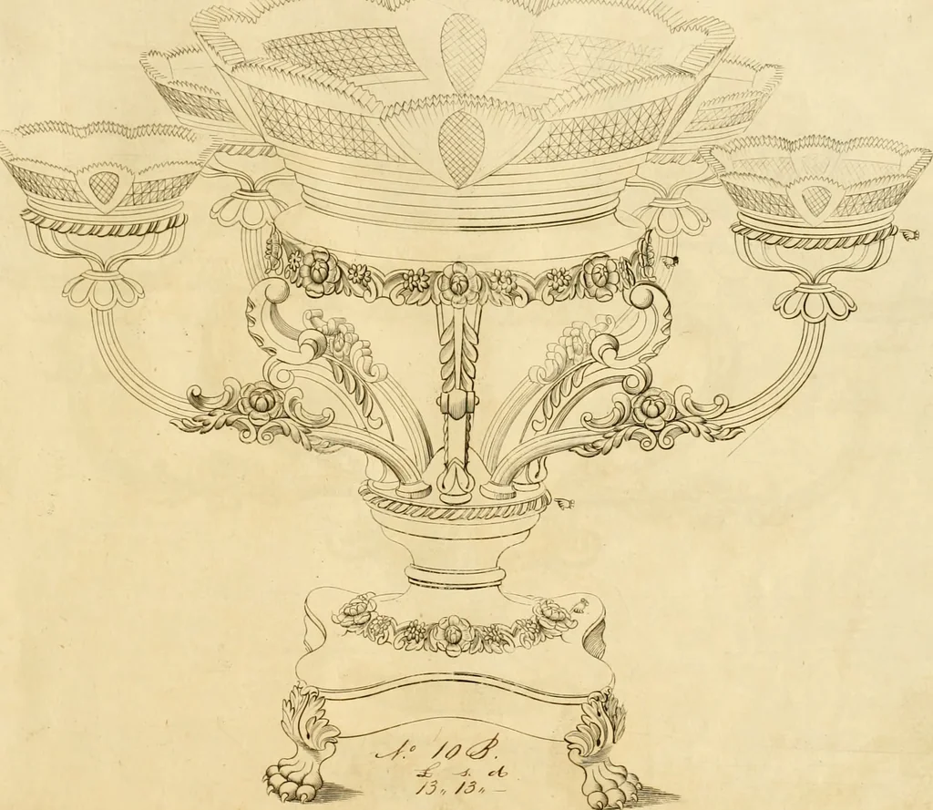 An illustration from [Book of silver patterns], 1820, leaf 74