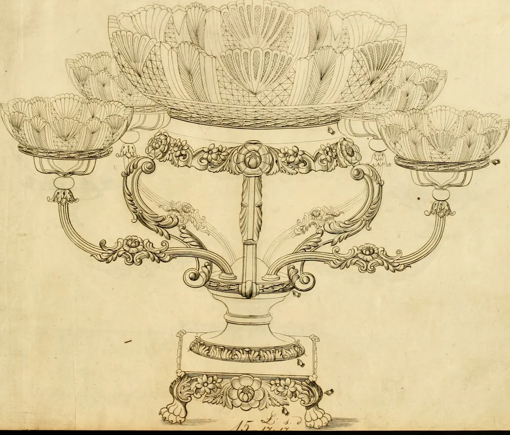An illustration from [Book of silver patterns], 1820, leaf 76