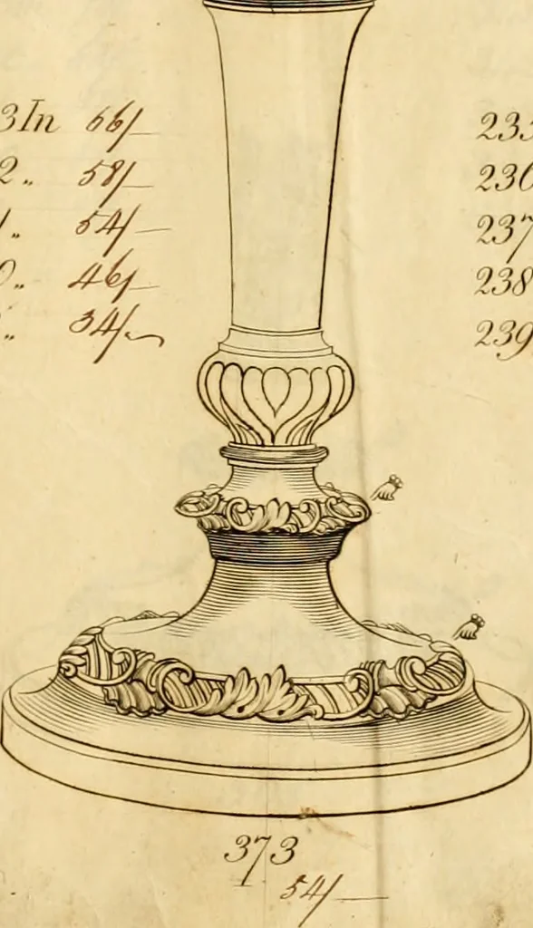 An illustration from [Book of silver patterns], 1820, leaf 8