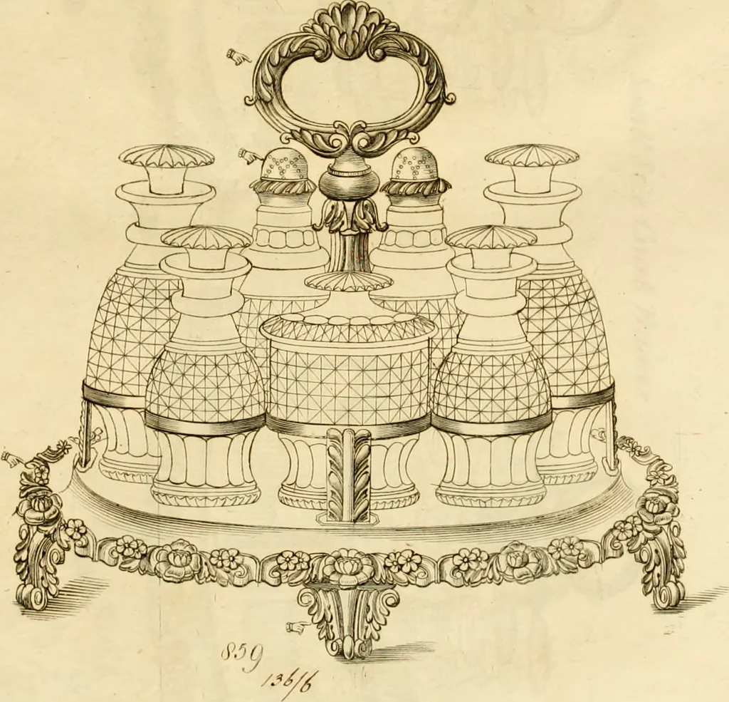 An illustration from [Book of silver patterns], 1820, leaf 92