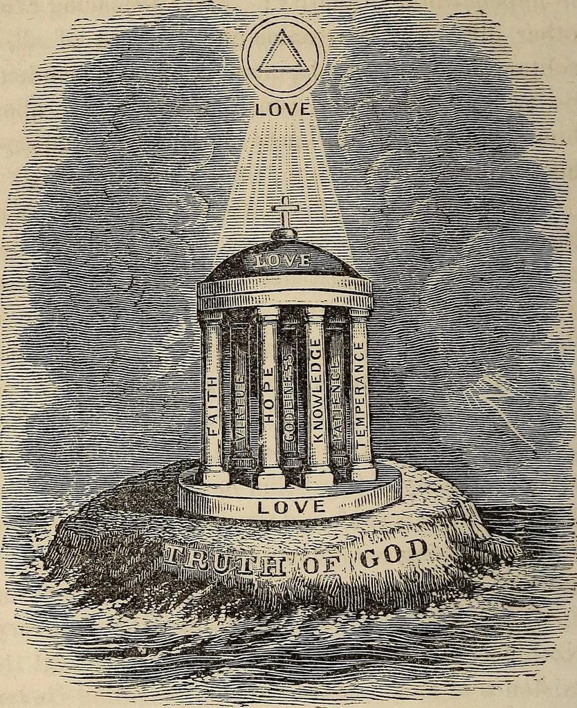 An illustration from The book of similitudes:, 1860, leaf 201
