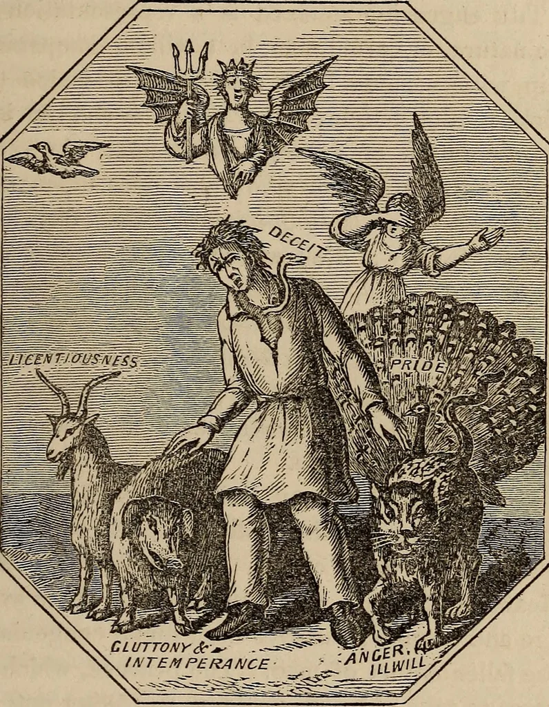 An illustration from The book of similitudes:, 1860, leaf 96