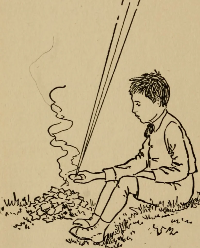 An illustration from The book of stars; being a simple explanation of the stars and their uses to boy life, written to conform to the tests of the Boy scouts, 1915, leaf 57
