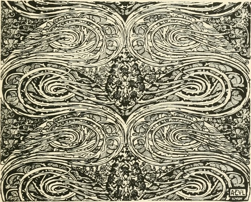 An illustration from A book of studies in plant form with some suggestions for their application to design, 1896, leaf 100