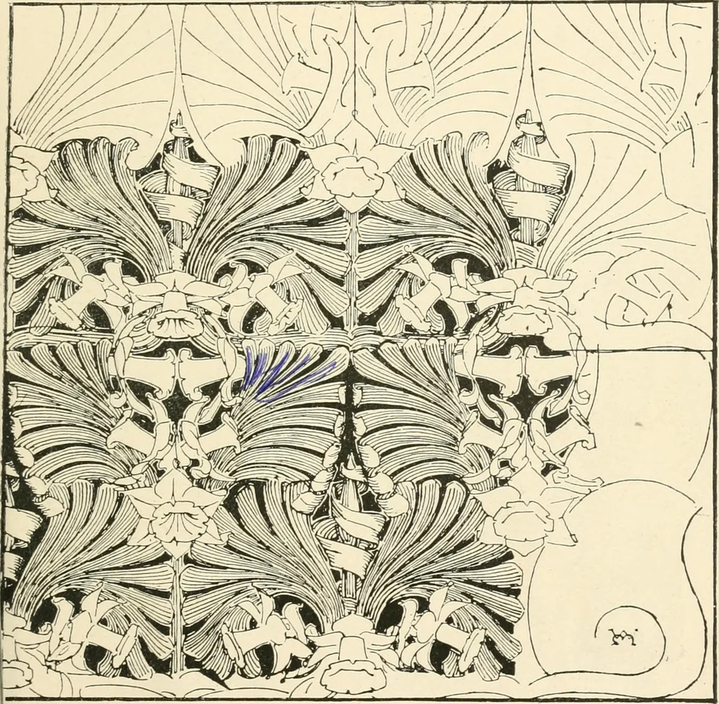 An illustration from A book of studies in plant form with some suggestions for their application to design, 1896, leaf 58