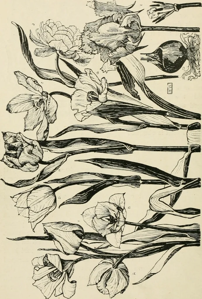 An illustration from A book of studies in plant form with some suggestions for their application to design, 1896, leaf 65