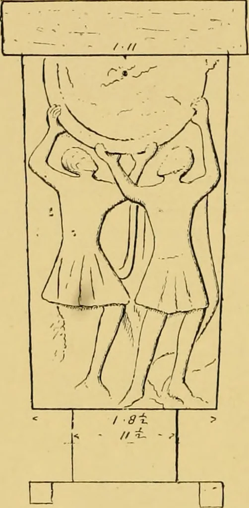 An illustration from The book of sun-dials; originally compiled by the late Mrs. Alfred Gatty; now enl. and re-edited by H. K. F. Eden and Eleanor Lloyd, 1900, leaf 101