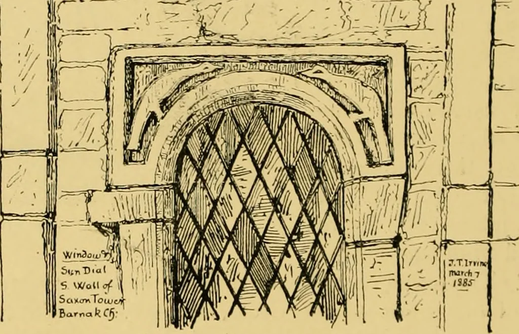 An illustration from The book of sun-dials; originally compiled by the late Mrs. Alfred Gatty; now enl. and re-edited by H. K. F. Eden and Eleanor Lloyd, 1900, leaf 103
