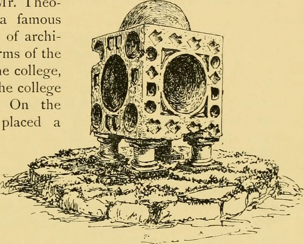 An illustration from The book of sun-dials; originally compiled by the late Mrs. Alfred Gatty; now enl. and re-edited by H. K. F. Eden and Eleanor Lloyd, 1900, leaf 122