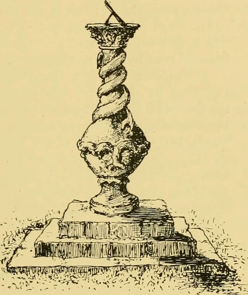An illustration from The book of sun-dials; originally compiled by the late Mrs. Alfred Gatty; now enl. and re-edited by H. K. F. Eden and Eleanor Lloyd, 1900, leaf 144
