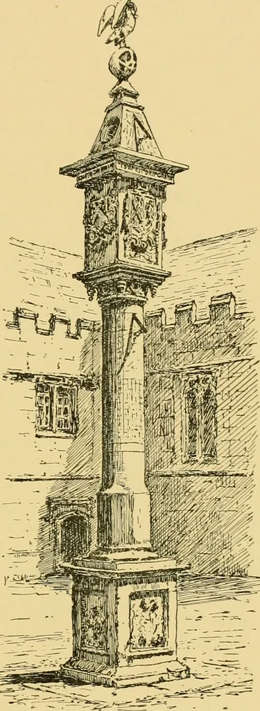 An illustration from The book of sun-dials; originally compiled by the late Mrs. Alfred Gatty; now enl. and re-edited by H. K. F. Eden and Eleanor Lloyd, 1900, leaf 150
