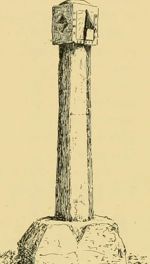An illustration from The book of sun-dials; originally compiled by the late Mrs. Alfred Gatty; now enl. and re-edited by H. K. F. Eden and Eleanor Lloyd, 1900, leaf 154