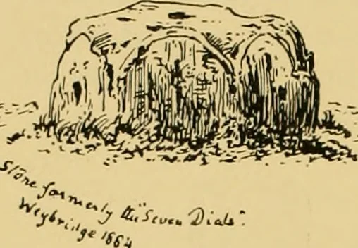 An illustration from The book of sun-dials; originally compiled by the late Mrs. Alfred Gatty; now enl. and re-edited by H. K. F. Eden and Eleanor Lloyd, 1900, leaf 157