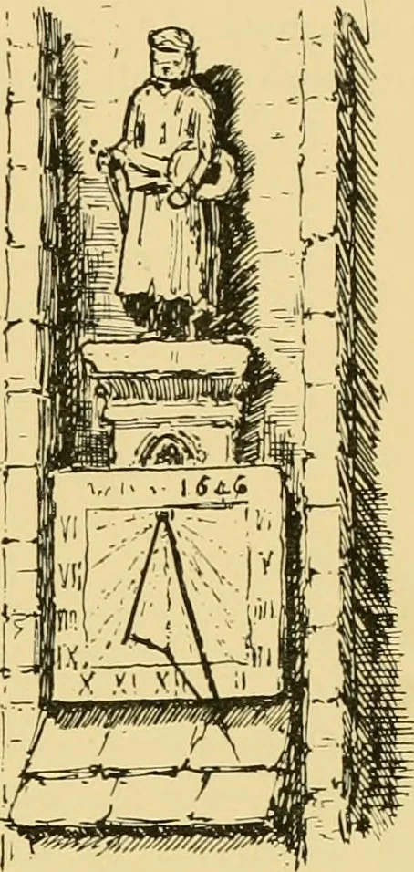 An illustration from The book of sun-dials; originally compiled by the late Mrs. Alfred Gatty; now enl. and re-edited by H. K. F. Eden and Eleanor Lloyd, 1900, leaf 164
