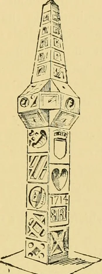An illustration from The book of sun-dials; originally compiled by the late Mrs. Alfred Gatty; now enl. and re-edited by H. K. F. Eden and Eleanor Lloyd, 1900, leaf 184