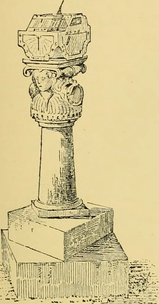 An illustration from The book of sun-dials; originally compiled by the late Mrs. Alfred Gatty; now enl. and re-edited by H. K. F. Eden and Eleanor Lloyd, 1900, leaf 188