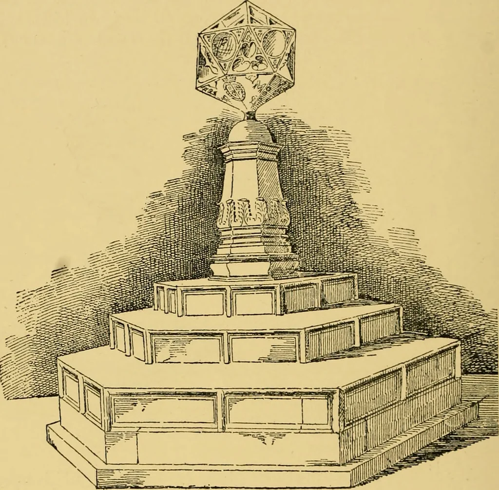 An illustration from The book of sun-dials; originally compiled by the late Mrs. Alfred Gatty; now enl. and re-edited by H. K. F. Eden and Eleanor Lloyd, 1900, leaf 189