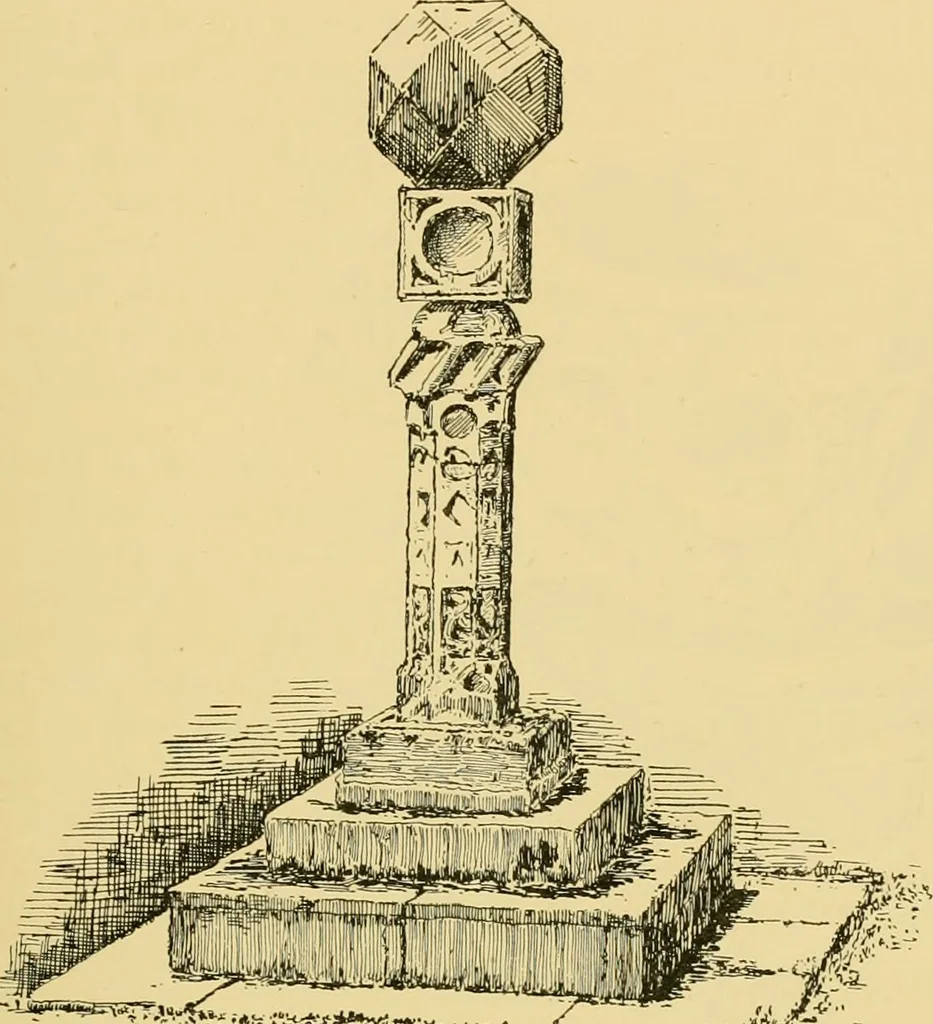 An illustration from The book of sun-dials; originally compiled by the late Mrs. Alfred Gatty; now enl. and re-edited by H. K. F. Eden and Eleanor Lloyd, 1900, leaf 192